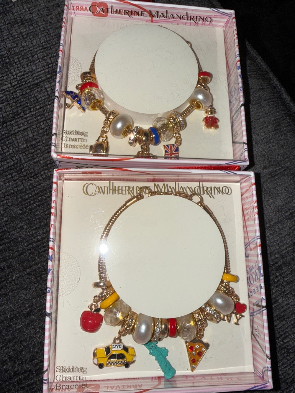 NWT Catherine Malandrino Gold-Tone Bracelet featuring London or New York